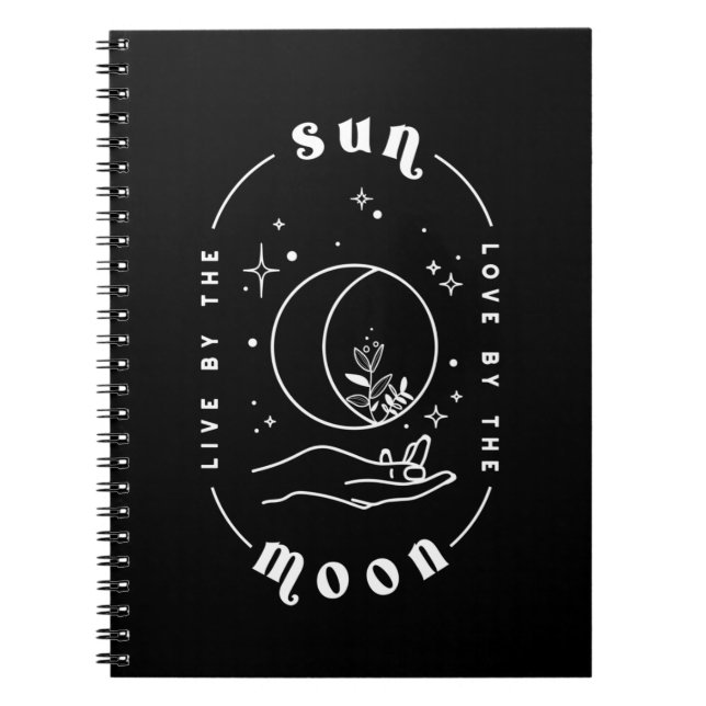 Caderno Espiral Ao vivo pelo amor do sol pela lua (Frente)