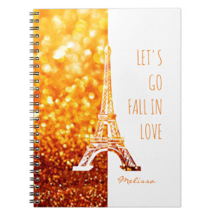 Caderno Espiral Apaixonado por Paris Torre Eiffel Romântica