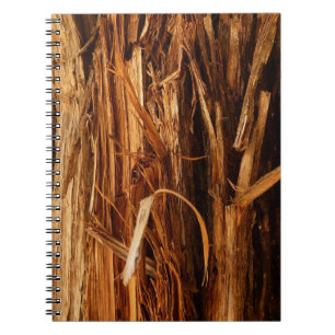 Caderno Espiral Aparência de Casca de Madeira Texturizada de Cedro