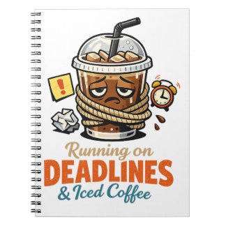 Caderno Espiral Apegado Emocionalmente ao Café | Humor Divertido n
