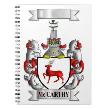 Caderno Espiral Apelido da Família McCarthy e Bras