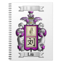 Caderno Espiral Apelido Liu e Escudo