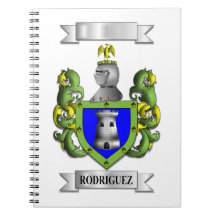 Caderno Espiral Apelido Rodriguez e Brasão