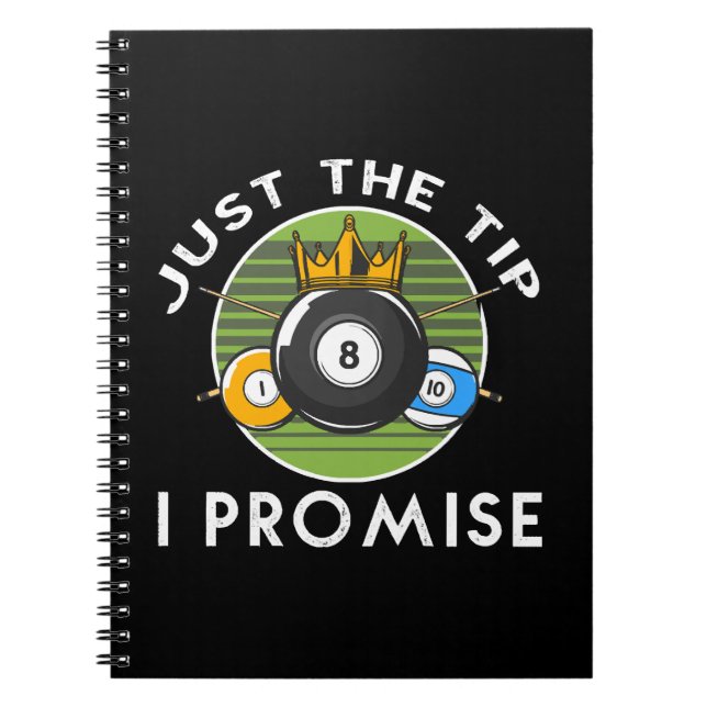 Caderno Espiral Apenas a Ponta Eu Prometo Bilhar (Frente)