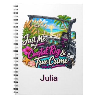 Caderno Espiral Apenas Eu, Meu Rig Costeiro Branco & Crime Real