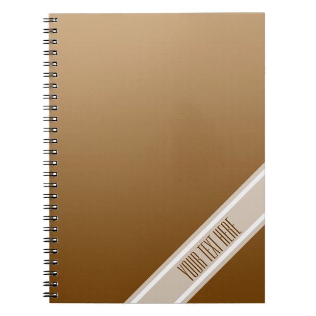 Caderno Espiral APENAS gradações de COR - castanho + texto (Frente)