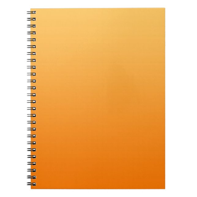 Caderno Espiral APENAS gradientes de COR - laranja (Frente)