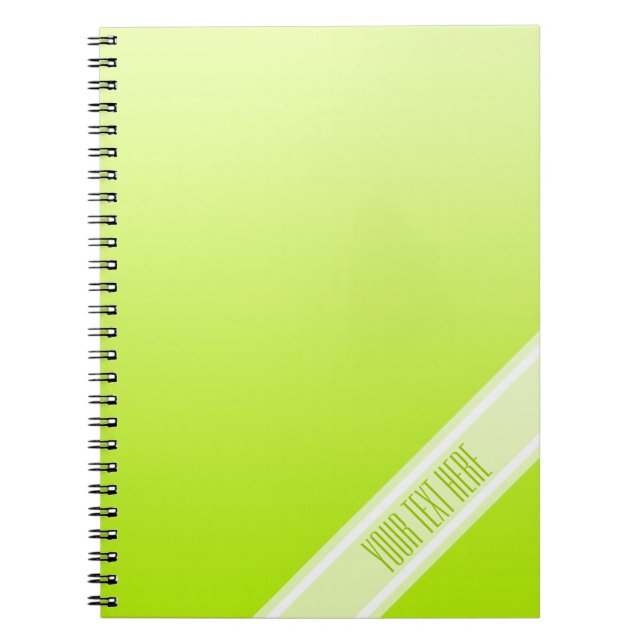 Caderno Espiral Apenas gradientes de COR - verde primavera + seu t (Frente)