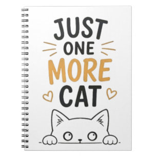 Caderno Espiral Apenas Mais Um Gato Design Divertido Amante de Gat