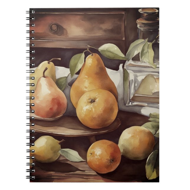 Caderno Espiral Apenas natureza-morta de frutas (Frente)