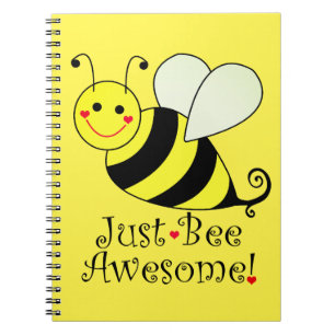 Caderno Espiral Apenas o amarelo impressionante da abelha Bumble a