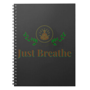 Caderno Espiral Apenas Respire Design de Calmagem Mínima para Mi