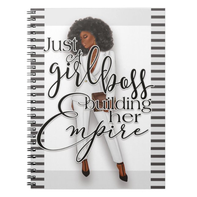 Caderno Espiral Apenas Um Chefe De Menina Construindo Seu Notebook (Frente)