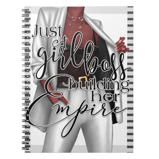 Caderno Espiral Apenas Um Chefe De Menina Construindo Seu Notebook (Frente)