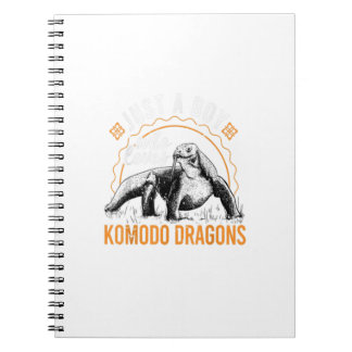 Caderno Espiral Apenas Um Menino Que Adora Dragão Komodo Dragão