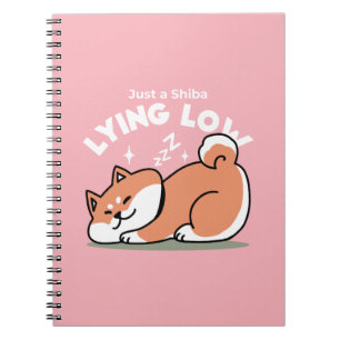 Caderno Espiral Apenas um Shiba Mente Baixo: Design de Shiba Inu C