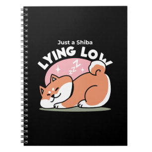 Caderno Espiral Apenas um Shiba Mente Baixo: Design de Shiba Inu C