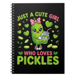 Caderno Espiral Apenas Uma Garota Fofa Que Ama Picles