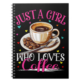 Caderno Espiral Apenas Uma Garota Que Ama Café