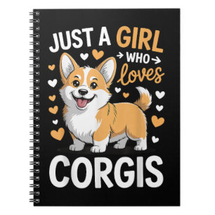 Caderno Espiral Apenas Uma Garota Que Ama Corgis