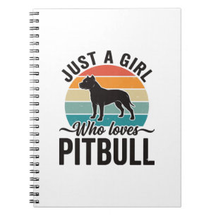 Caderno Espiral Apenas uma garota que ama design de cachorro vinta