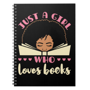 Caderno Espiral Apenas uma garota que ama livros afro-americanos