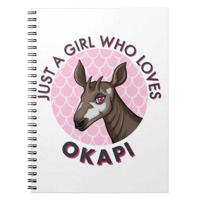Caderno Espiral Apenas uma garota que ama Okapi, Okapi Obsession L (Frente)