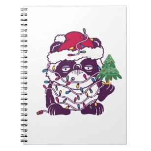 Caderno Espiral Apenas uma garota que ama pandas - Urso de Natal F