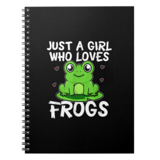 Caderno Espiral Apenas Uma Menina Que Adora Sapos | Presente de Sa
