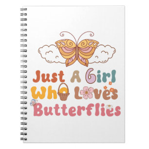 Caderno Espiral Apenas Uma Menina Que ama Borboletas
