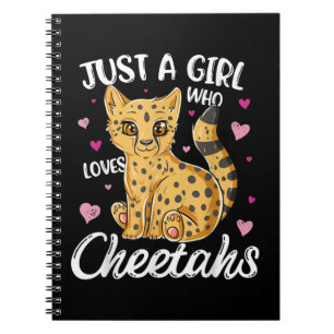 Caderno Espiral Apenas Uma Menina Que Ama Chita Heart Cheetah