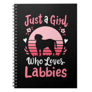 Caderno Espiral Apenas Uma Menina Que Ama Labrador Retriever