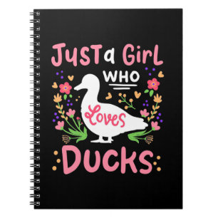 Caderno Espiral Apenas Uma Menina Que Ama Patos