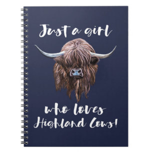 Caderno Espiral Apenas uma menina que ame montanhas escocesas
