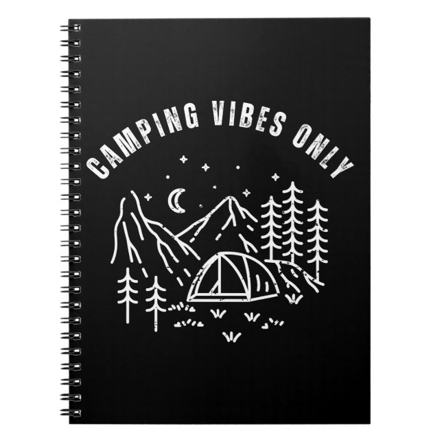 Caderno Espiral Apenas Vibes de Camping (Frente)
