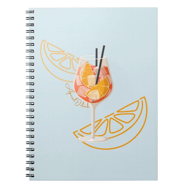 Caderno Espiral Aperol O'Clock (Frente)