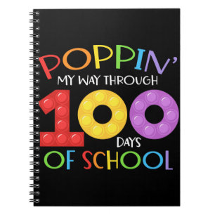 Caderno Espiral Aperte meu caminho através de 100 dias de escola