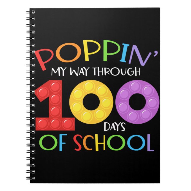 Caderno Espiral Aperte meu caminho através de 100 dias de escola (Frente)