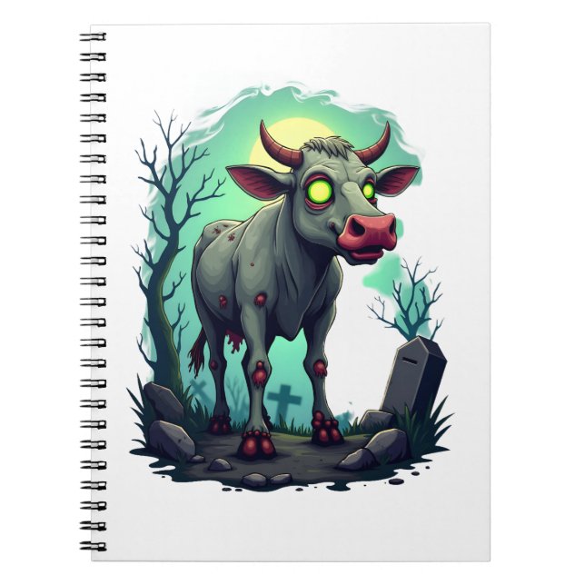 Caderno Espiral Apocalipse de Vaca Zombie (Frente)