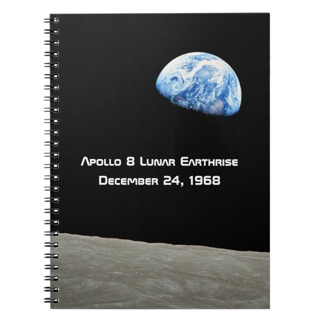 Caderno Espiral Apollo 8, 50º aniversário da Terra Lunar (Frente)