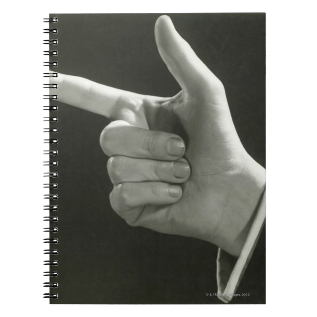 Caderno Espiral Apontar do homem (Frente)