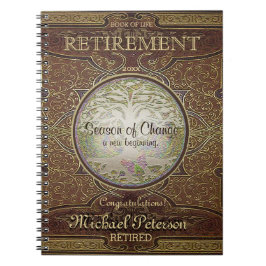 Caderno Espiral Aposentação Personalizada do Livro Vintage
