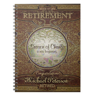 Caderno Espiral Aposentação Personalizada do Livro Vintage