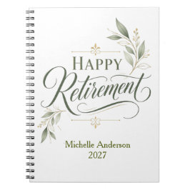 Caderno Espiral Aposentadoria Feliz Nome Personalizado