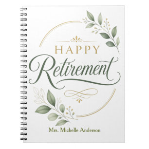 Caderno Espiral Aposentadoria Feliz Personalizada