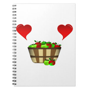 Caderno Espiral Apple Basket Love