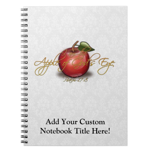 Caderno Espiral Apple do olho do deus, cristão (Frente)