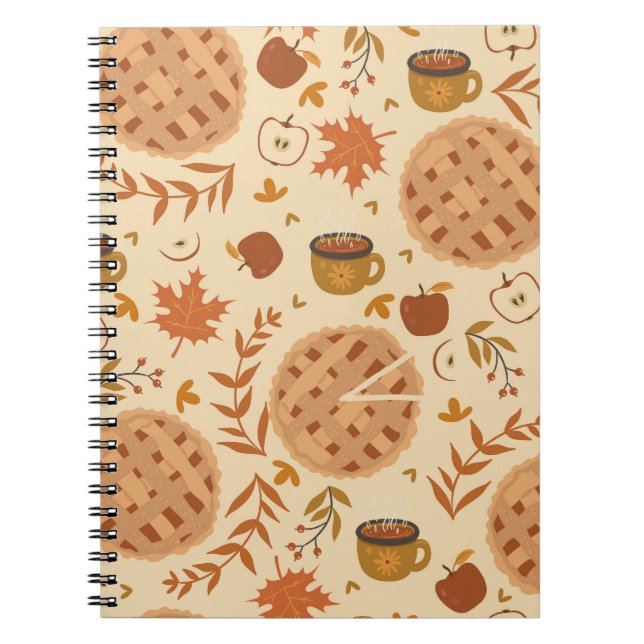 Caderno Espiral Apple Pie Autumn: Vintage Graphics (Frente)