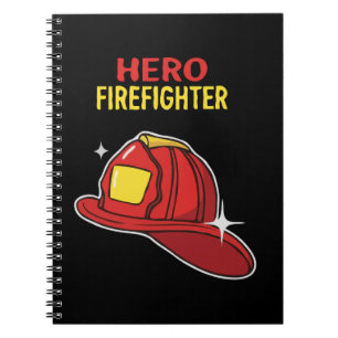 Caderno Espiral Apreciação ao Herói Bombeiro Desenho Animado Capac