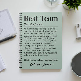 Caderno Espiral Apreciação Personalizada da Melhor Equipe Definida